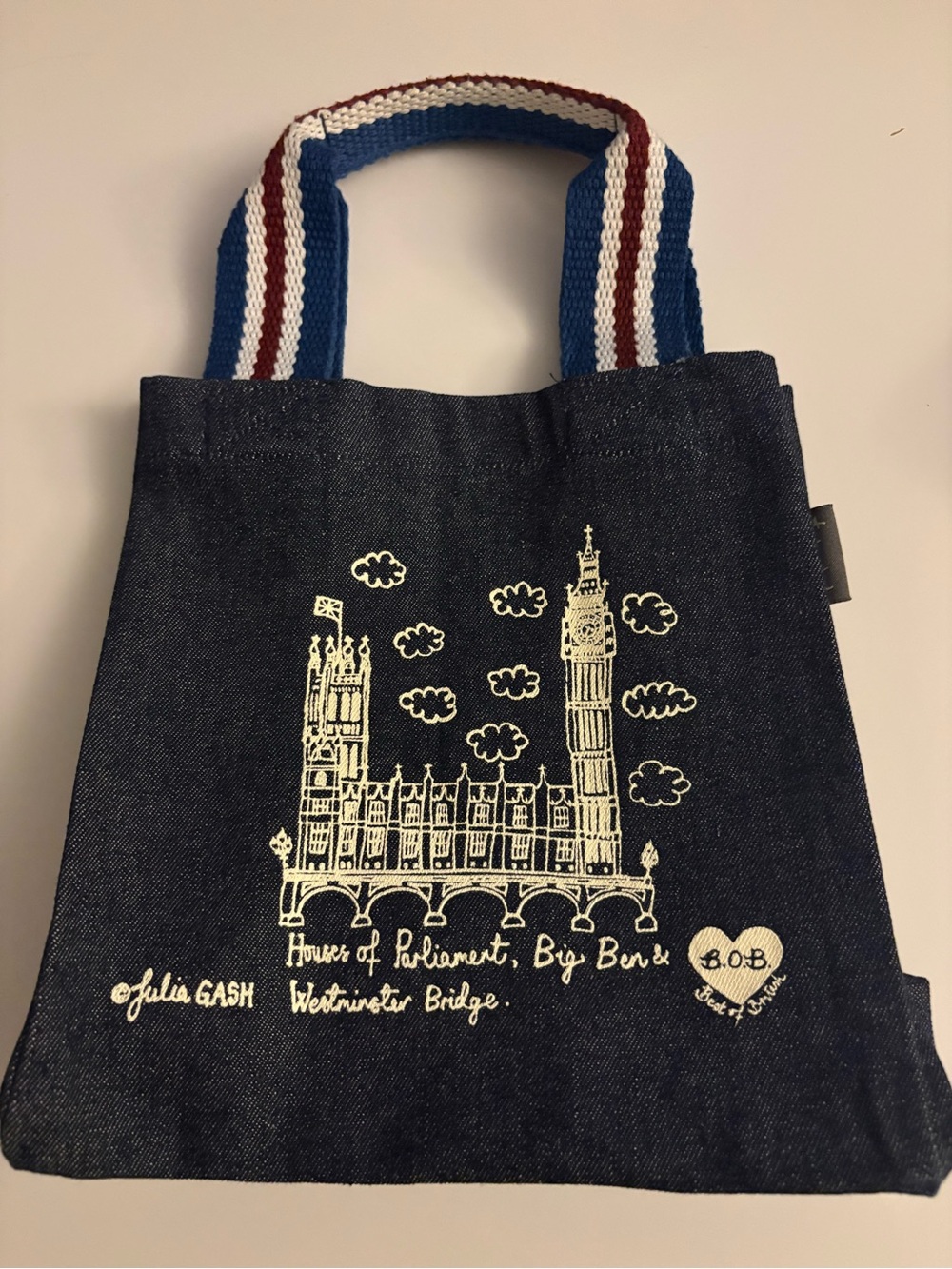London Denim Mini Tote Bag – Houses of Parliament & Big Ben